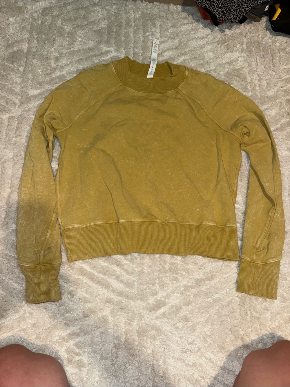 lululemon athletica Mustard Yellow Crewneck Sweatshirt